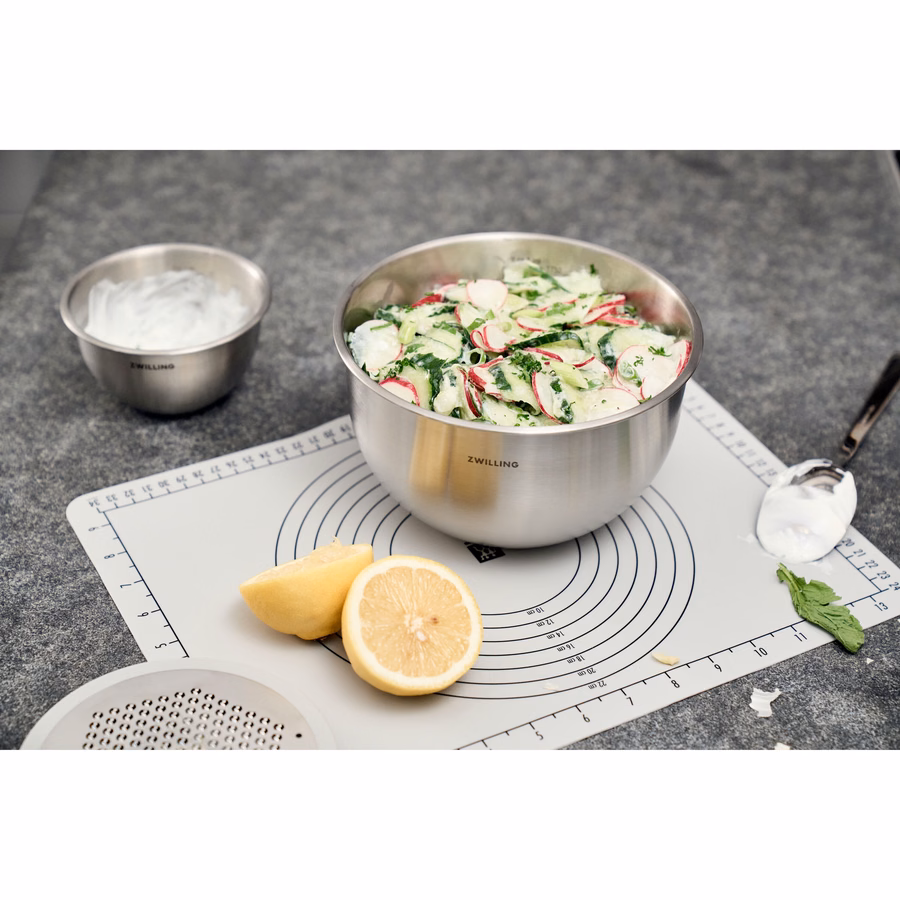 Vacuum bowl set S/M/L / 6-pc, stainless steel, Silver-White