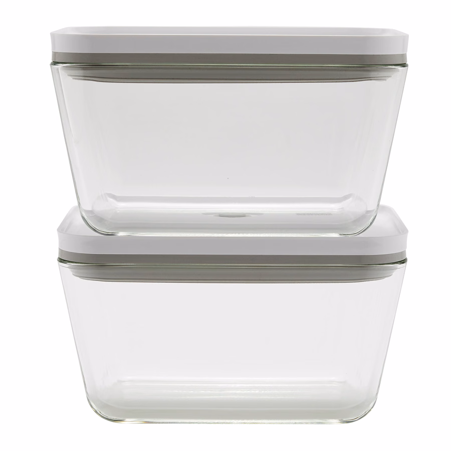 4-pc, Vacuum Box Set, Glass, Grey