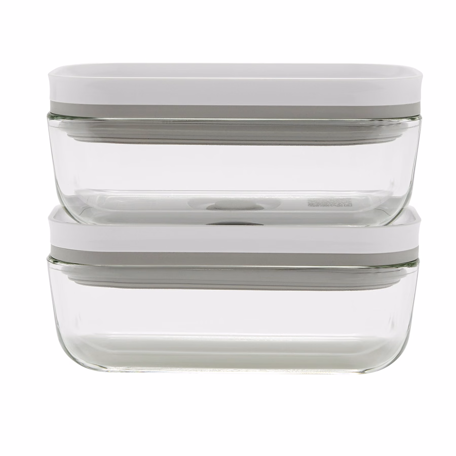 4-pc, Vacuum Box Set, Glass, Grey