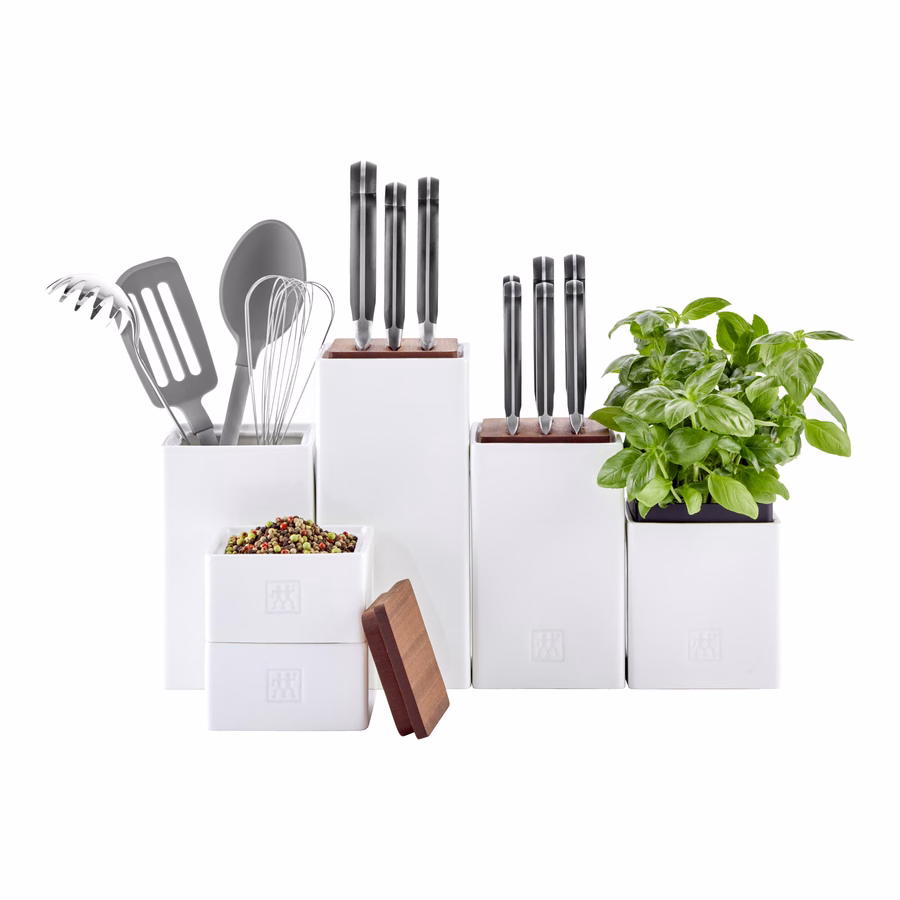 0.9 qt, Ceramic, Medium Box With Herb Pot And Lid