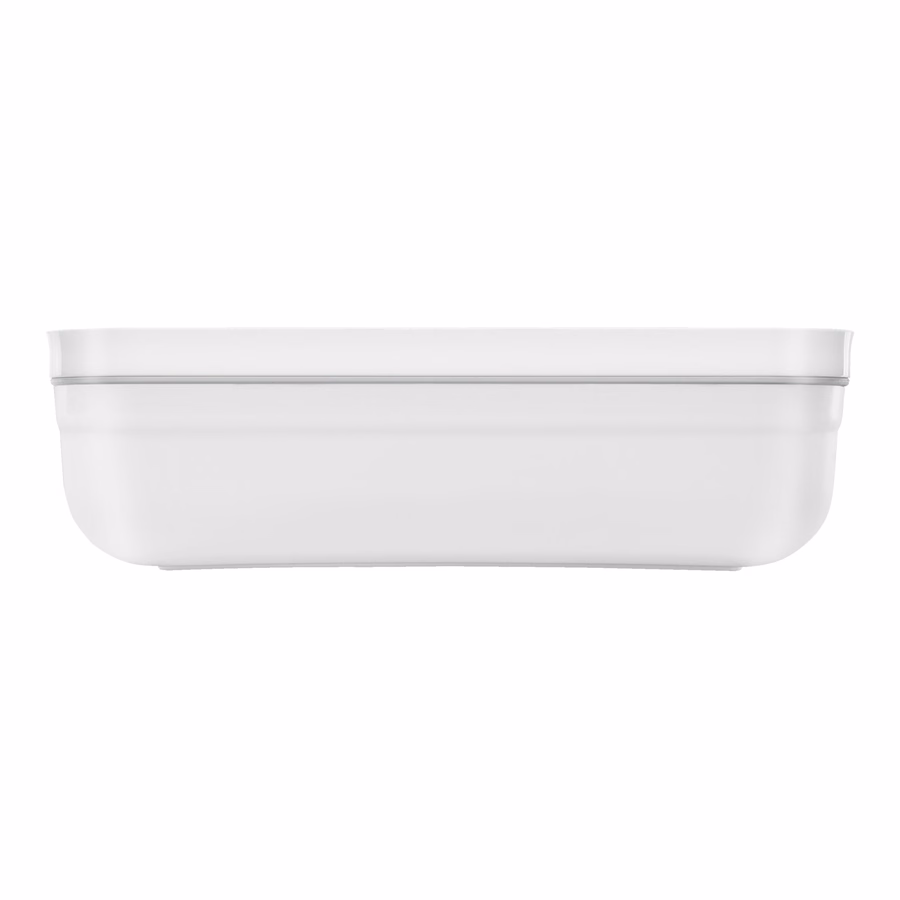 L Flat, Vacuum Lunch Box, Plastic, White-Grey