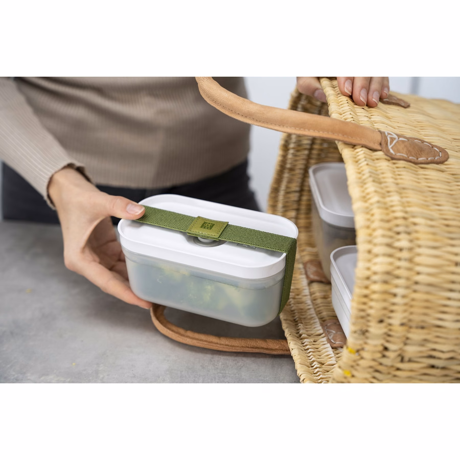 S, Vacuum Lunch Box, Plastic, Semitransparent-Grey