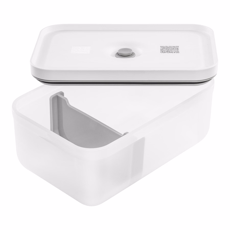 L, Vacuum Lunch Box, Plastic, Semitransparent-Grey