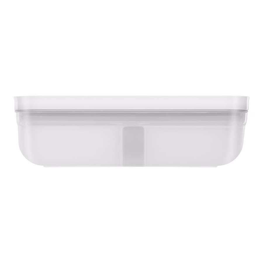 L Flat, Vacuum Lunch Box, Plastic, Semitransparent-Grey