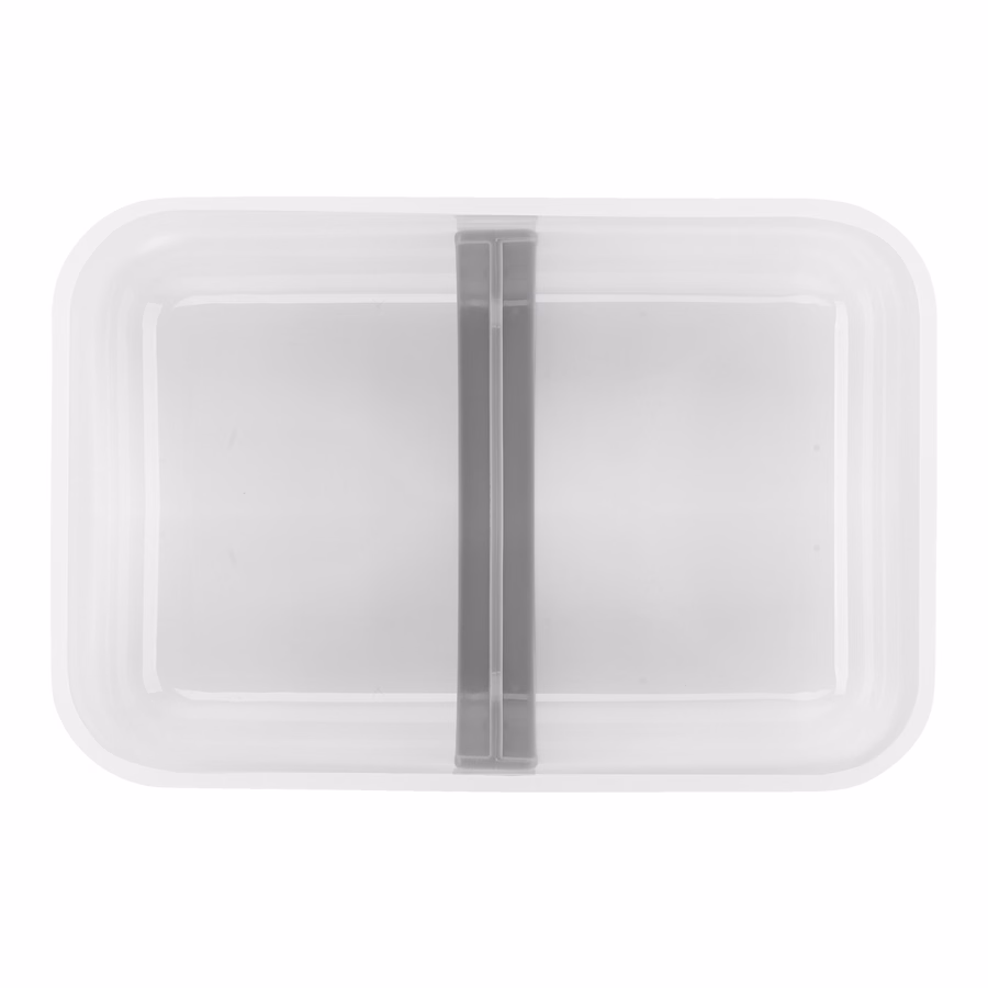 L Flat, Vacuum Lunch Box, Plastic, Semitransparent-Grey