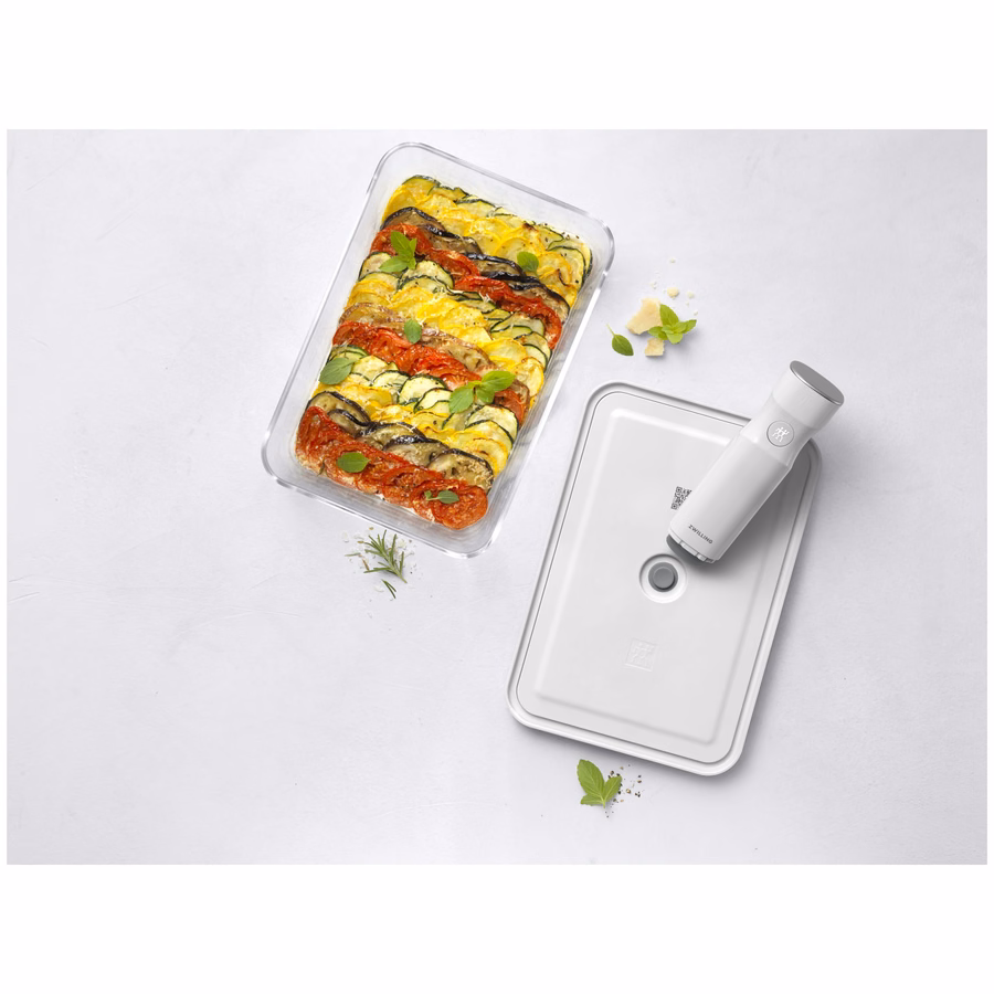 Vacuum Gratin Dish, Glass, Grey