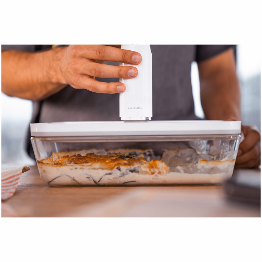 Vacuum Gratin Dish, Glass, Grey