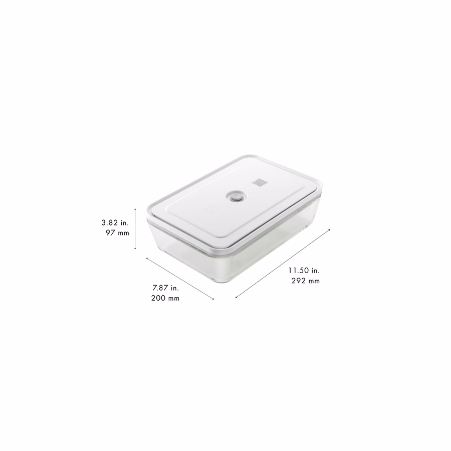 Vacuum Gratin Dish, Glass, Grey