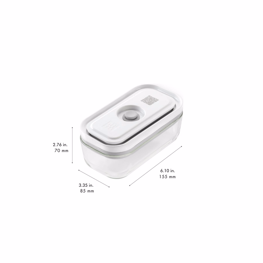 S/M/L / 3-pc, Vacuum Container Set, Glass, Grey