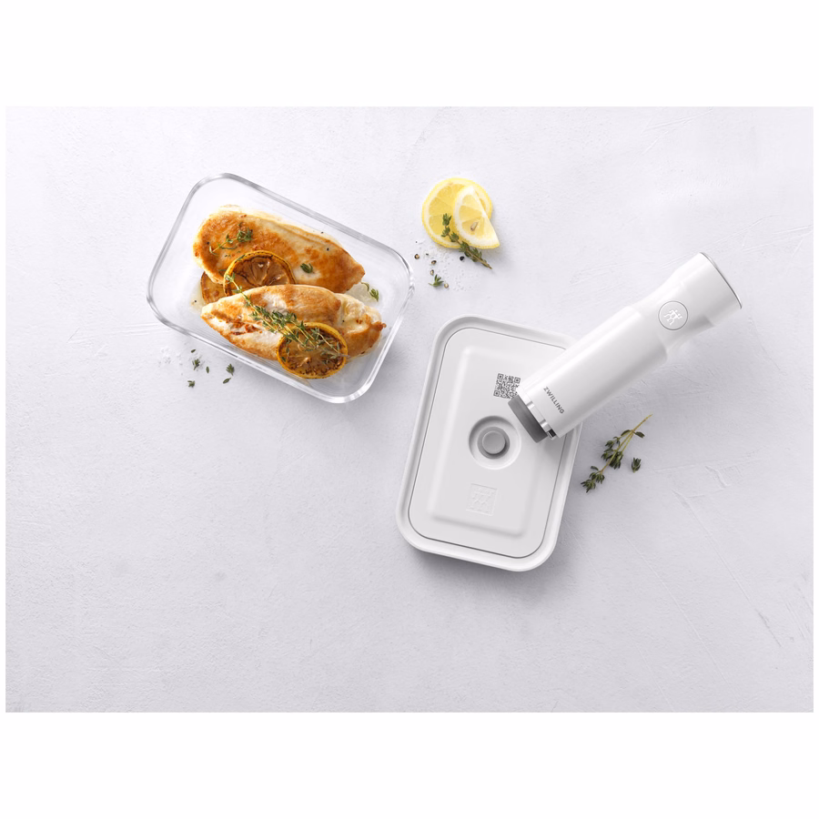 L, Vacuum Container, Glass, Grey