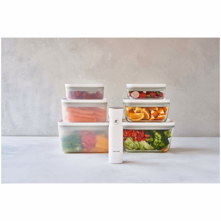 S, Vacuum Container, Plastic, Semitransparent-Grey