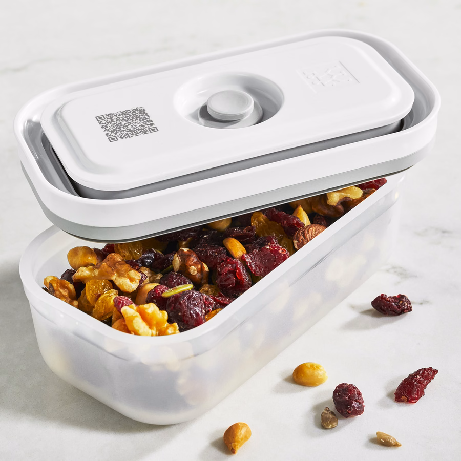 S, Vacuum Container, Plastic, Semitransparent-Grey