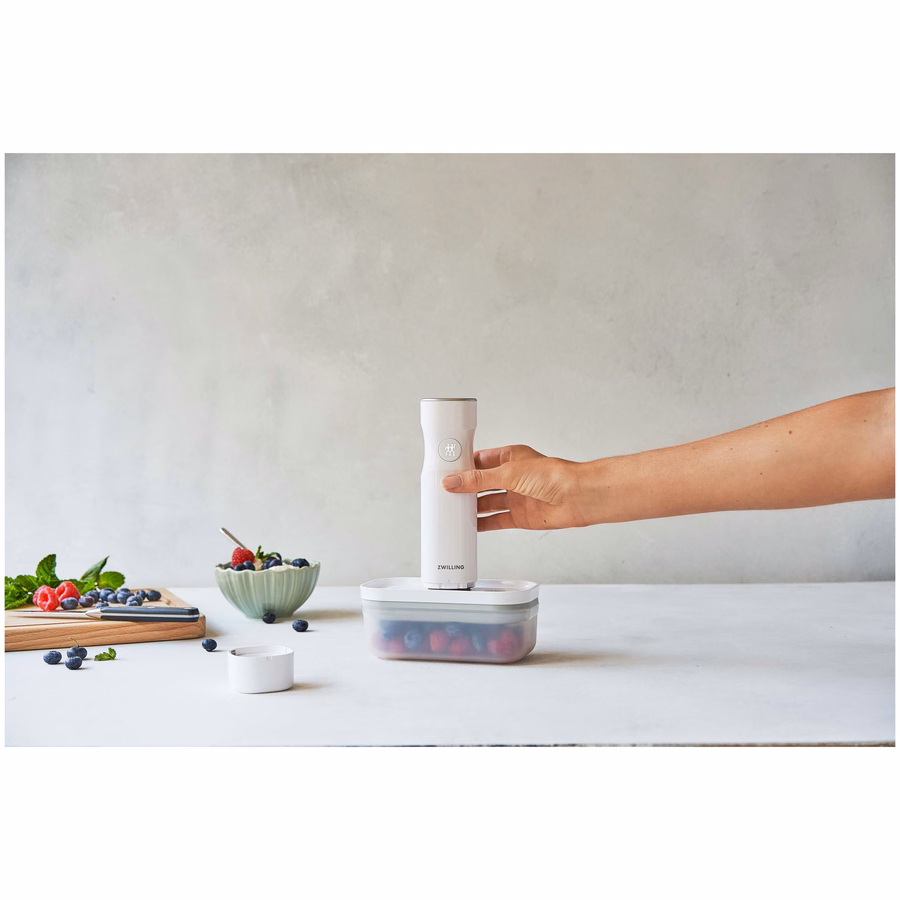 S, Vacuum Container, Plastic, Semitransparent-Grey