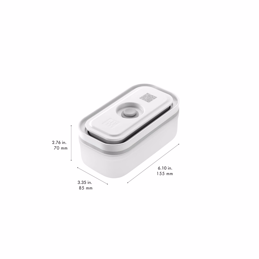 S, Vacuum Container, Plastic, Semitransparent-Grey
