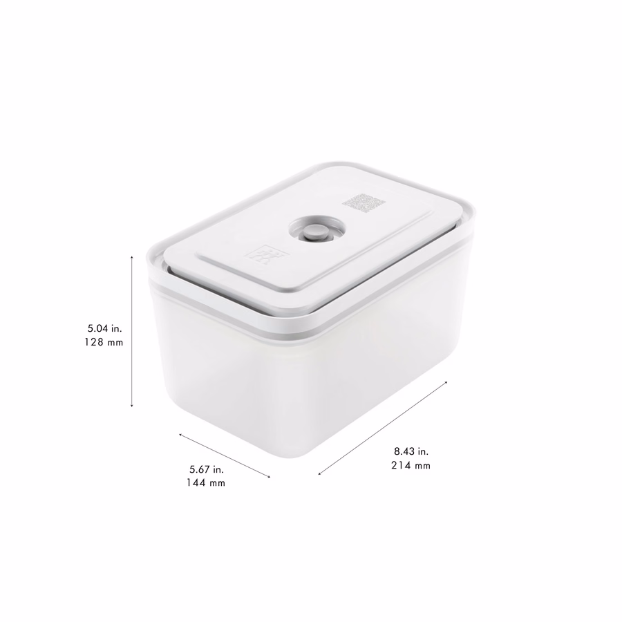 L, Vacuum Container, Plastic, Semitransparent-Grey