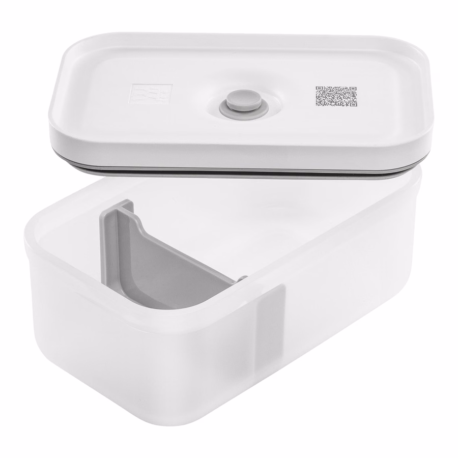 M, Vacuum Lunch Box, Plastic, Semitransparent-Grey