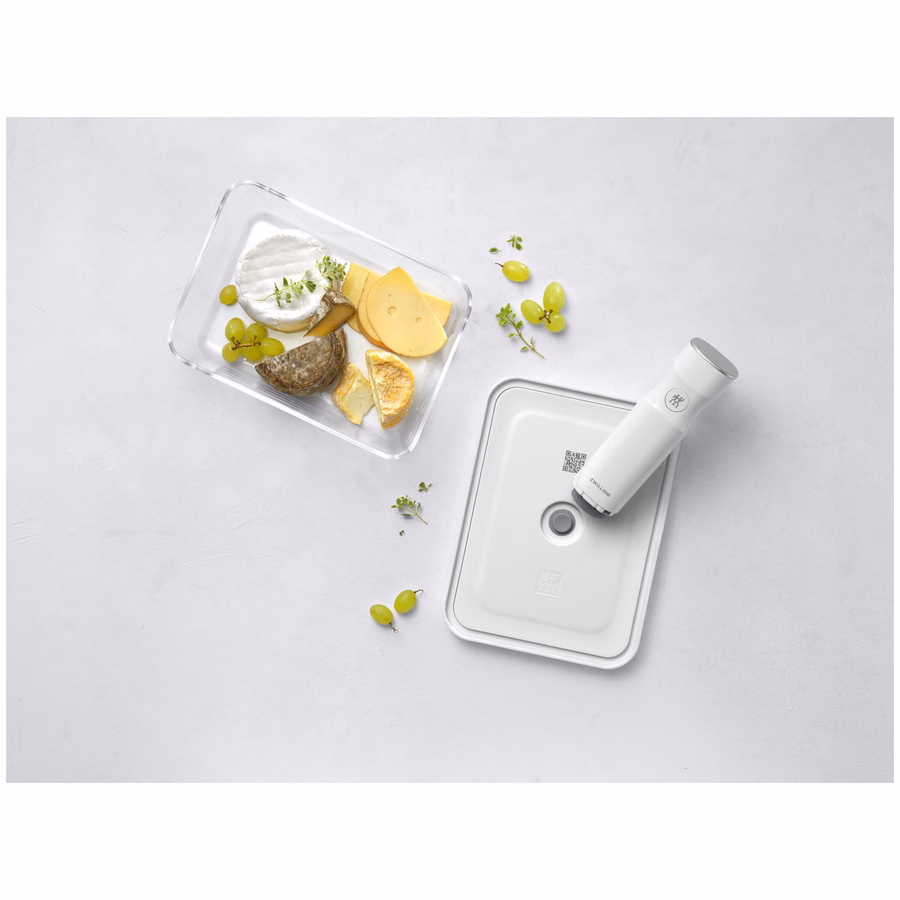 Vacuum Fridge Container, Glass, Grey