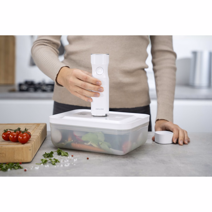 Vacuum Fridge Container, Plastic, Semitransparent-Grey