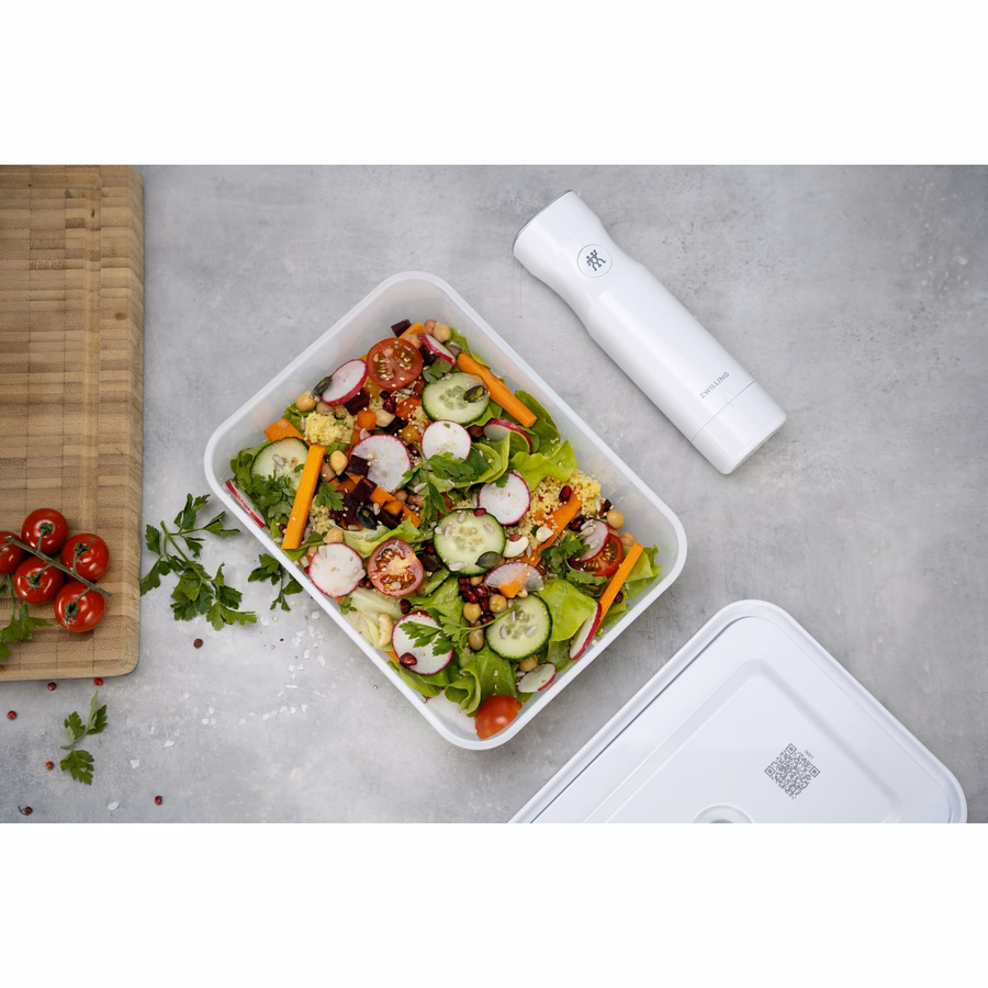 Vacuum Fridge Container, Plastic, Semitransparent-Grey