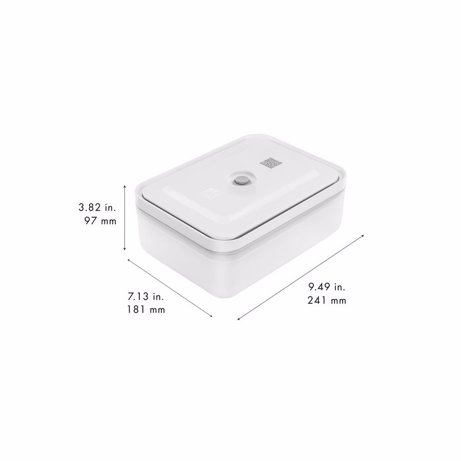 Vacuum Fridge Container, Plastic, Semitransparent-Grey