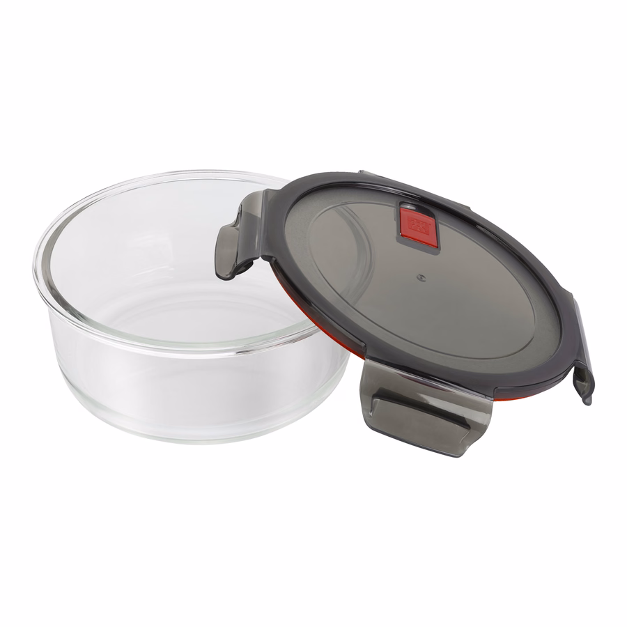 1.25 qt, Borosilicate Glass, Round, Storage Container