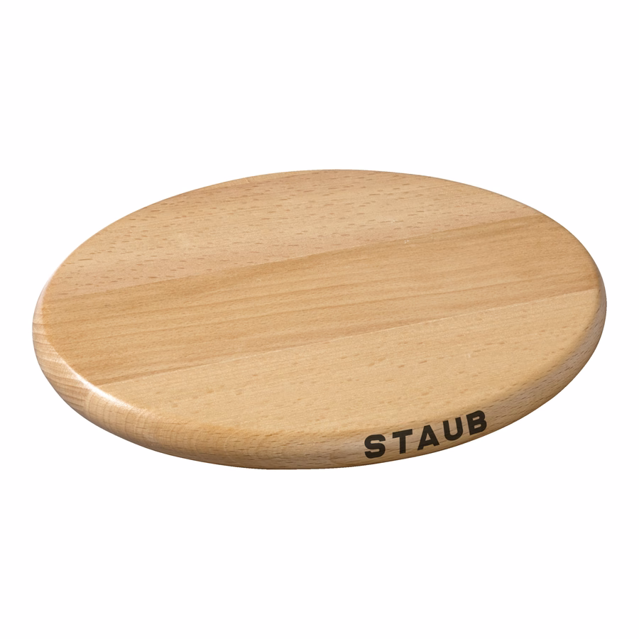 11.25 inch, Oval, Magnetic Wood Trivet, Brown