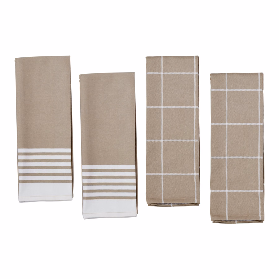 Kitchen Towels Set, Taupe