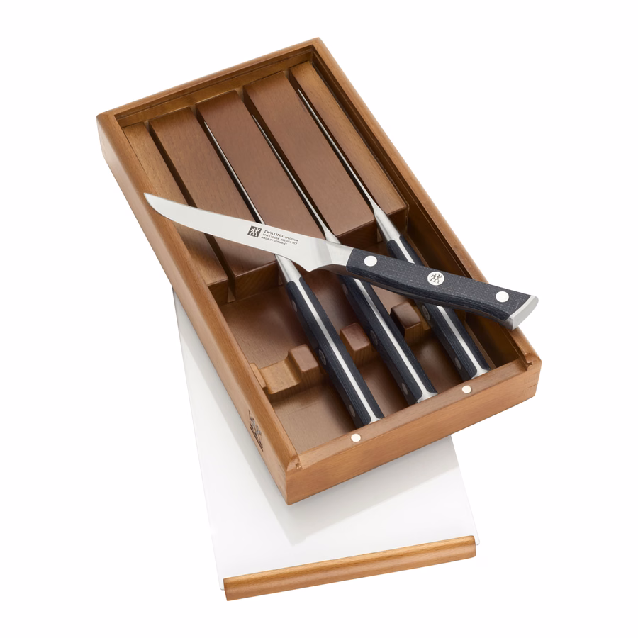 4-pc, Steak Knife Set With Wood Presentation Box
