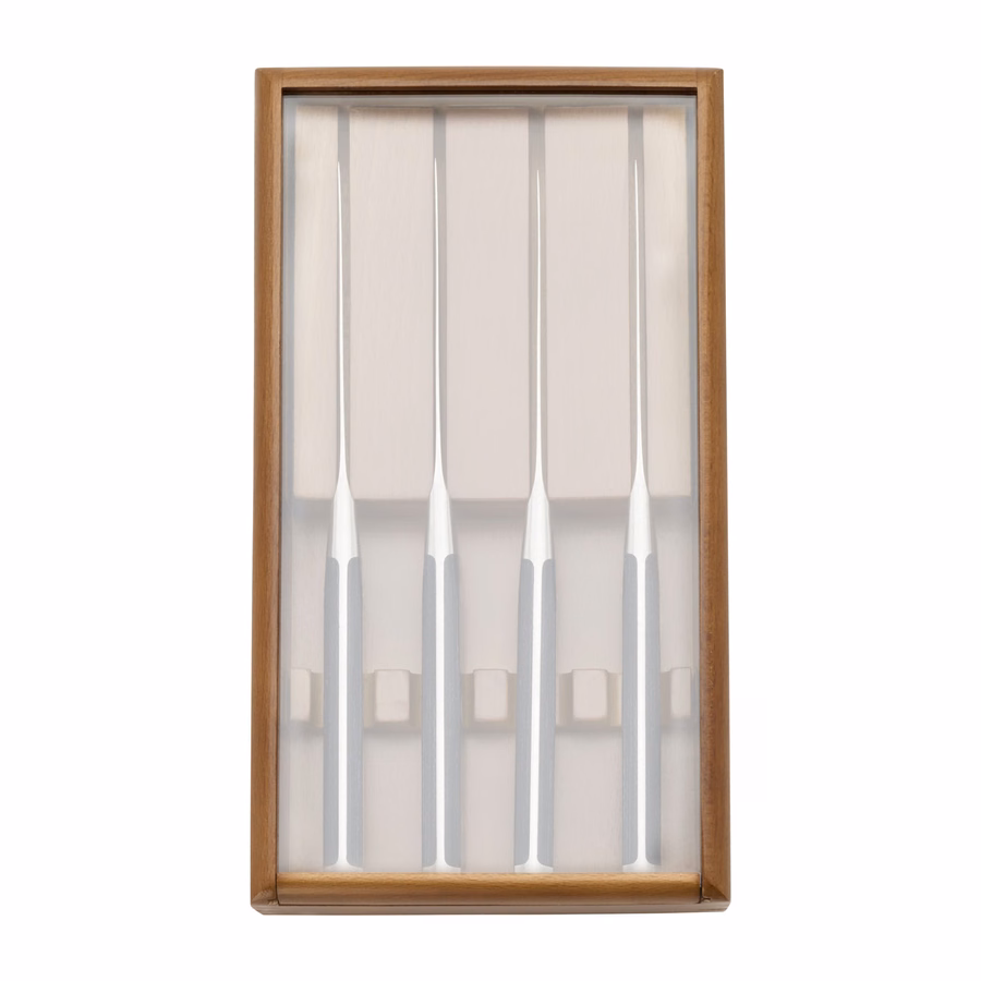 4-pc, Steak Knife Set With Wood Presentation Box