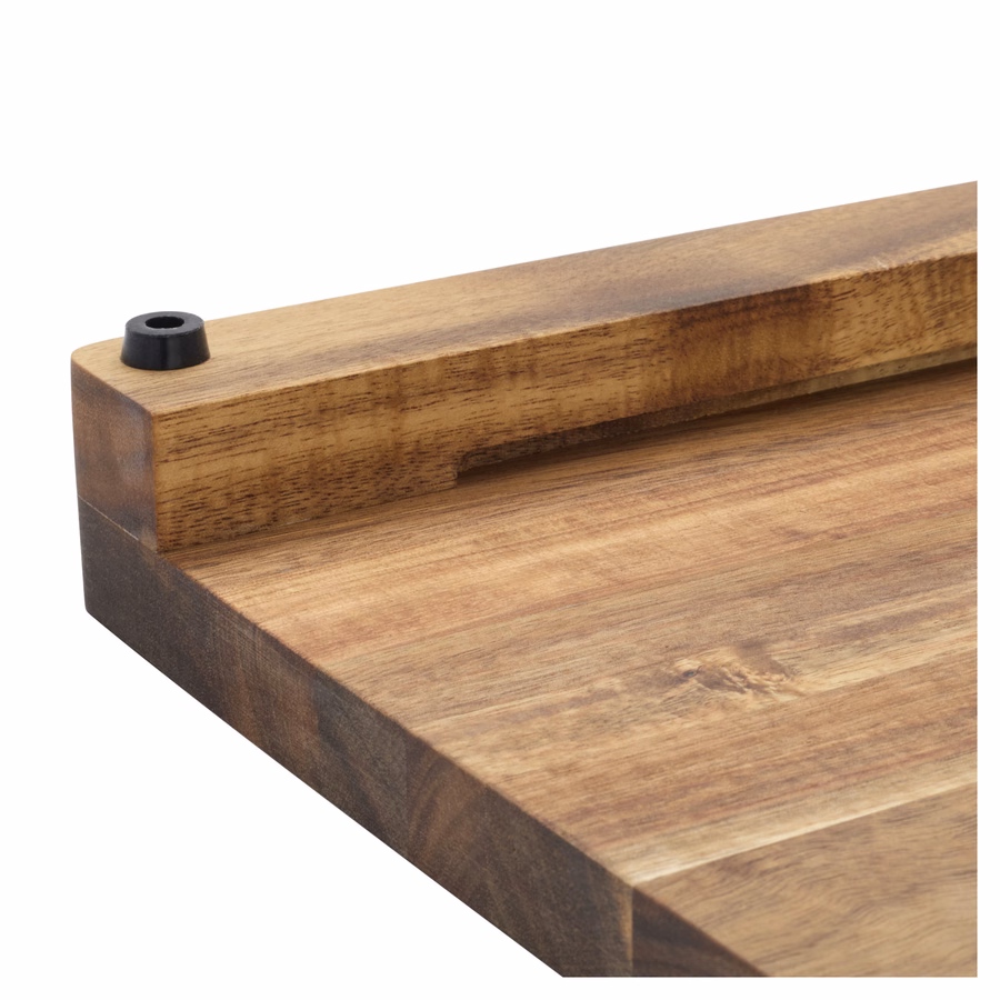 17-inch x 14-inch Cutting Board With Tray, Acacia