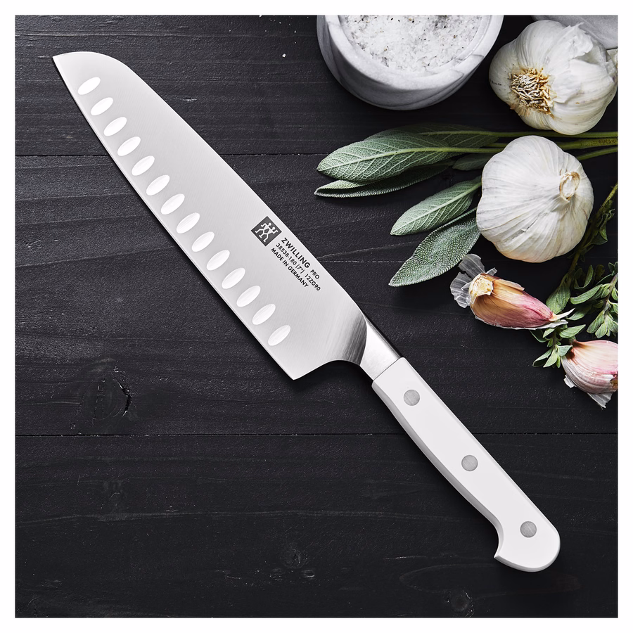 7-inch, Hollow Edge Slim Santoku Knife