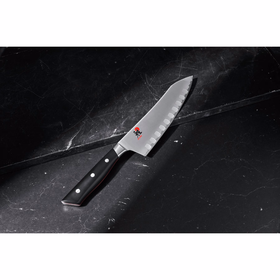 7-inch Rocking Santoku, Hollow Edge