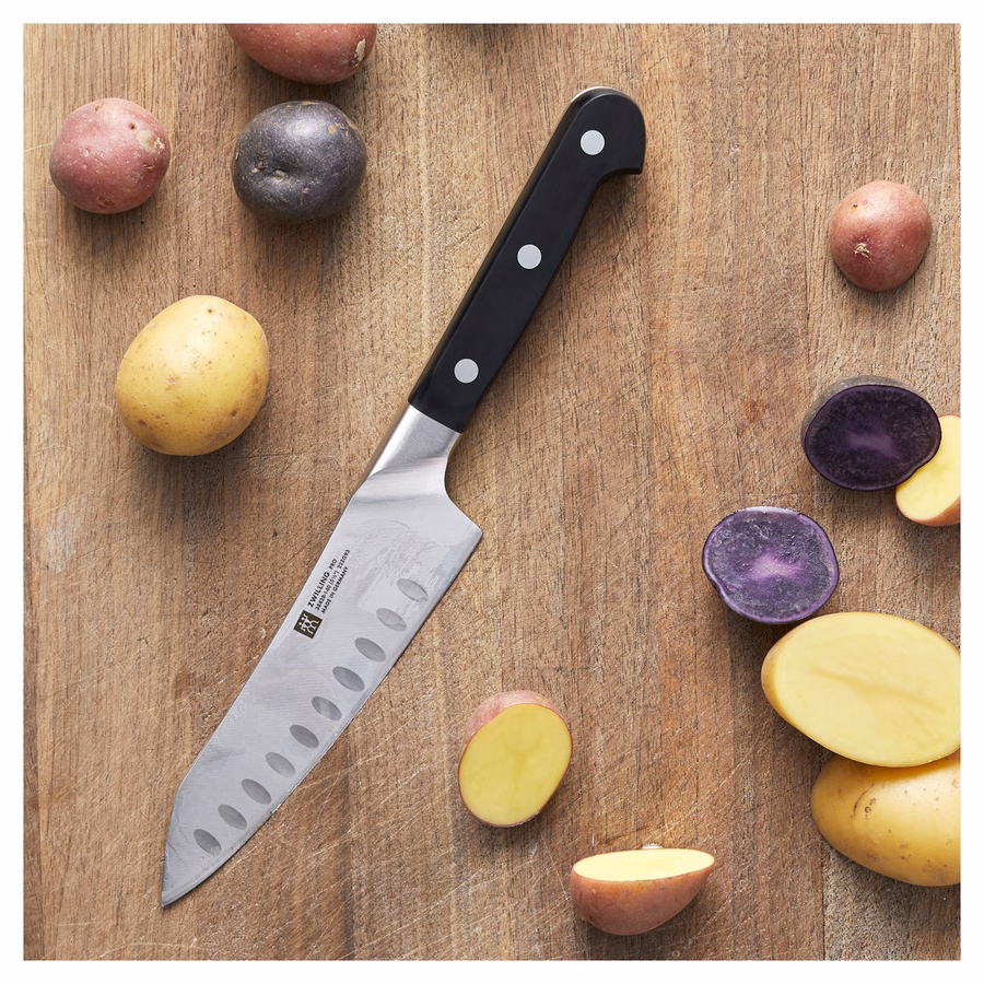 5.5-inch Rocking Santoku Knife, Hollow Edge