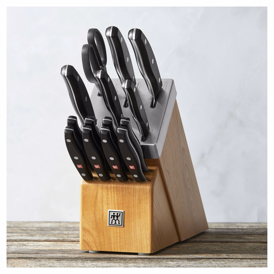 15-pc, Self Sharpening Knife block set, Natural