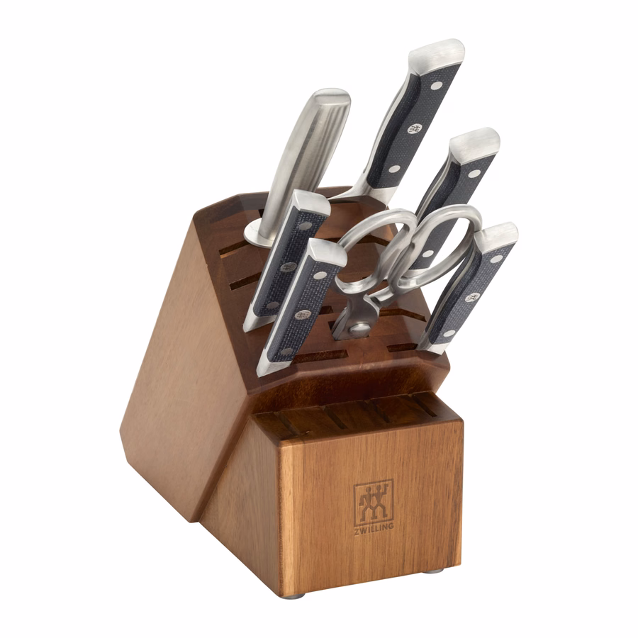 8-pc, Knife block set, Brown