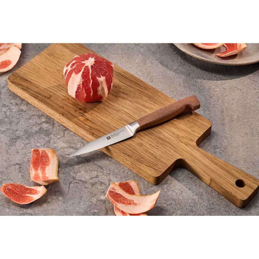 6-pc, Kotibe Wood Handle Knife Block Set, Brown