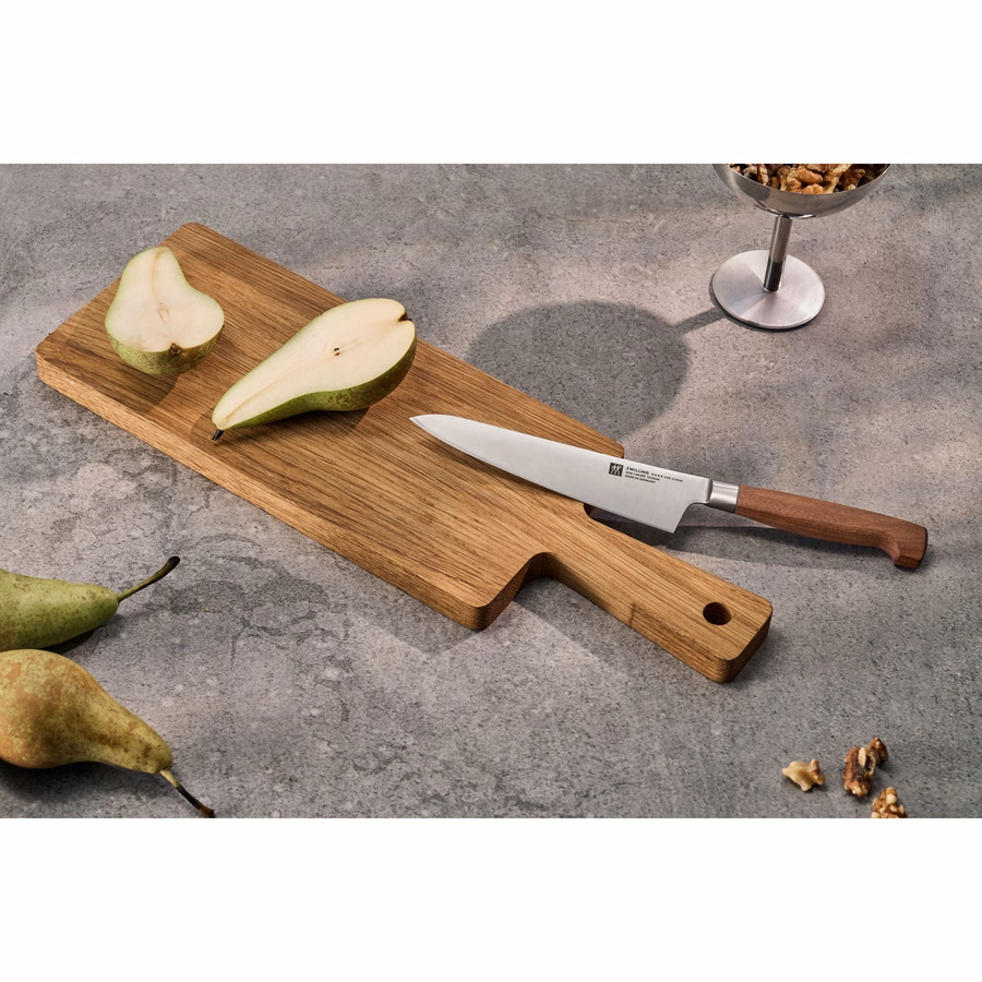 6-pc, Kotibe Wood Handle Knife Block Set, Brown
