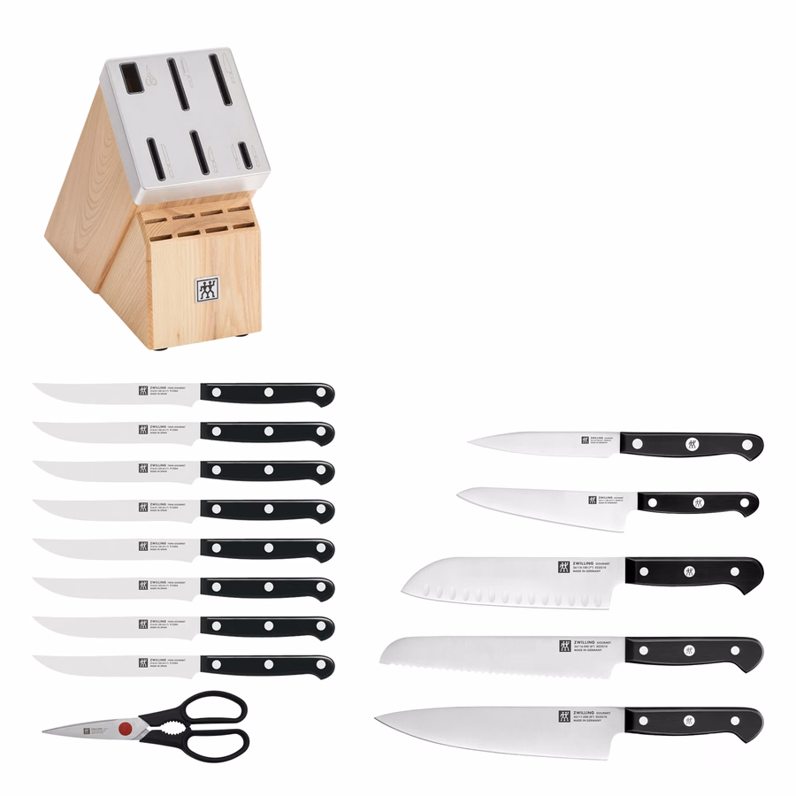15-pc, Knife block set, Natural