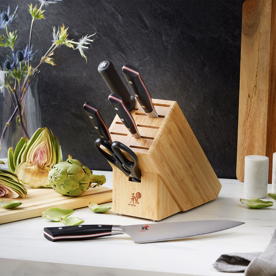 7-pc, Knife block set, Natural