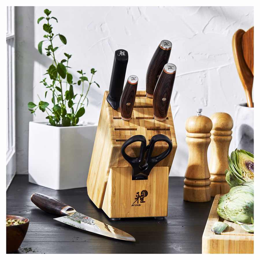 7-pc, Knife block set, Natural