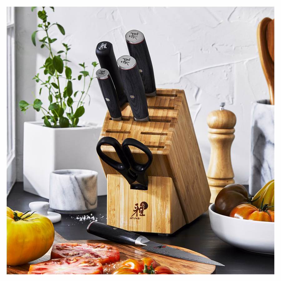 7-pc, Knife block set, Natural