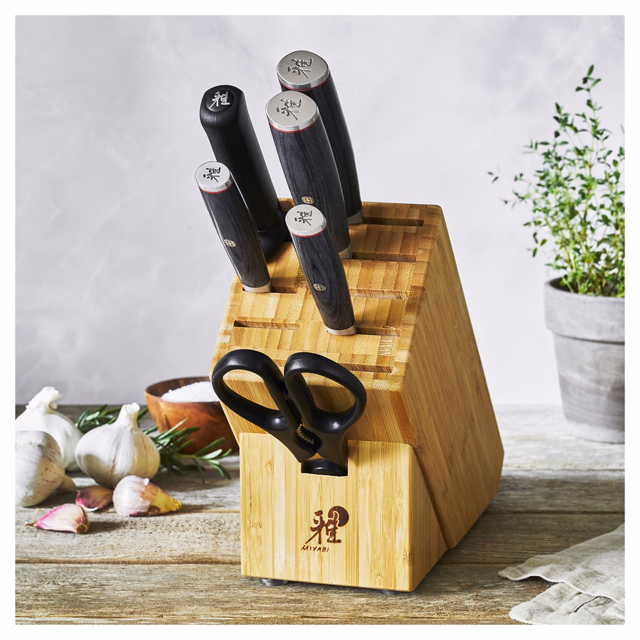 7-pc, Knife block set, Natural
