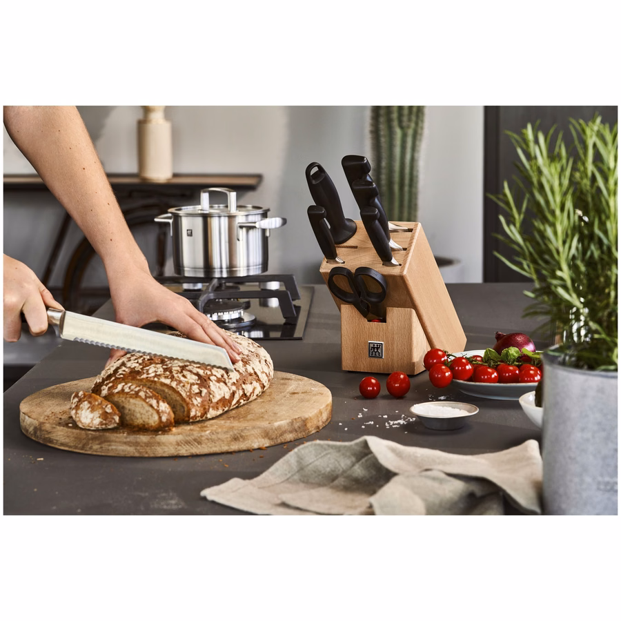 8-pc, Knife block set, Natural