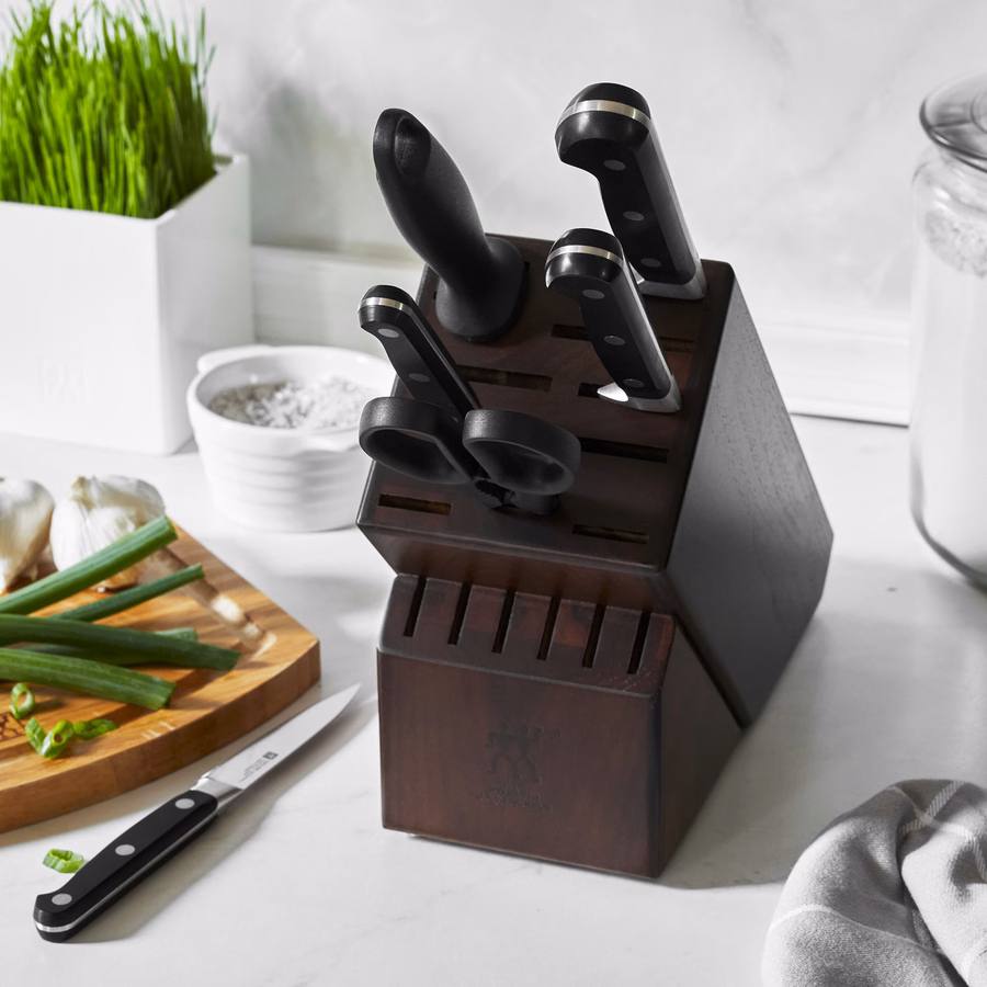 7-pc, Knife block set, Walnut