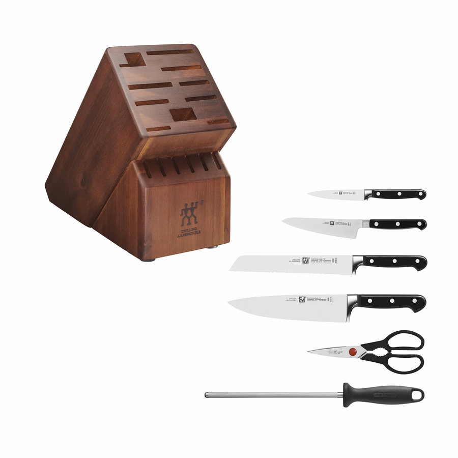 7-pc, Knife block set, Acacia