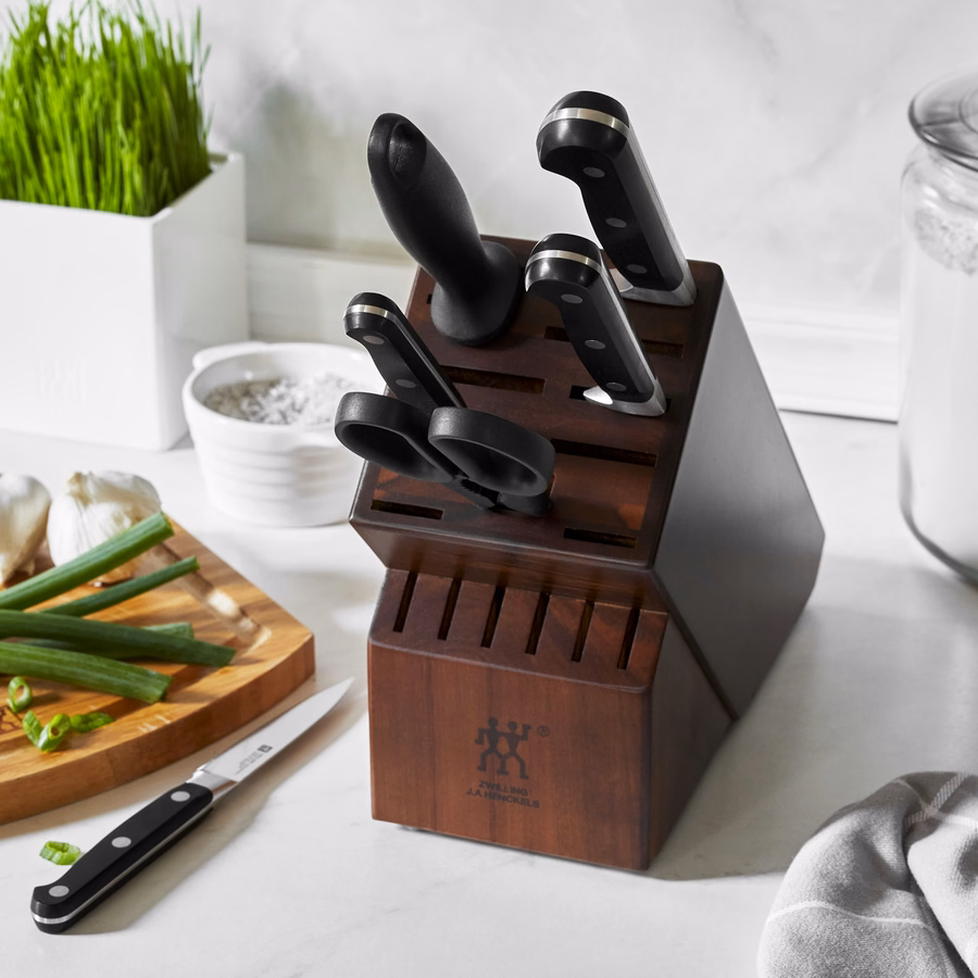 7-pc, Knife block set, Acacia