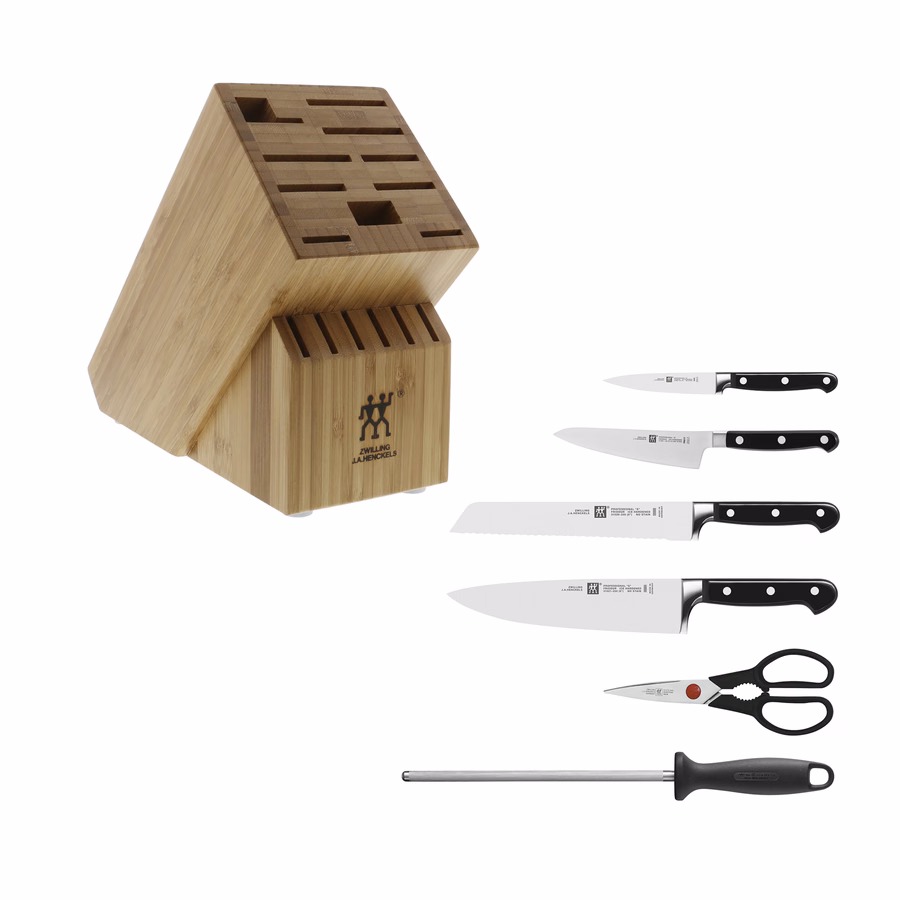 7-pc, Knife Block Set, Bamboo