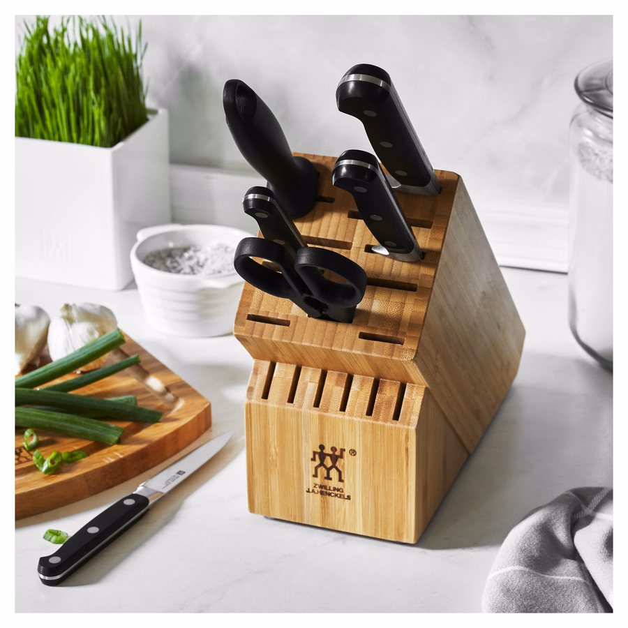 7-pc, Knife Block Set, Bamboo