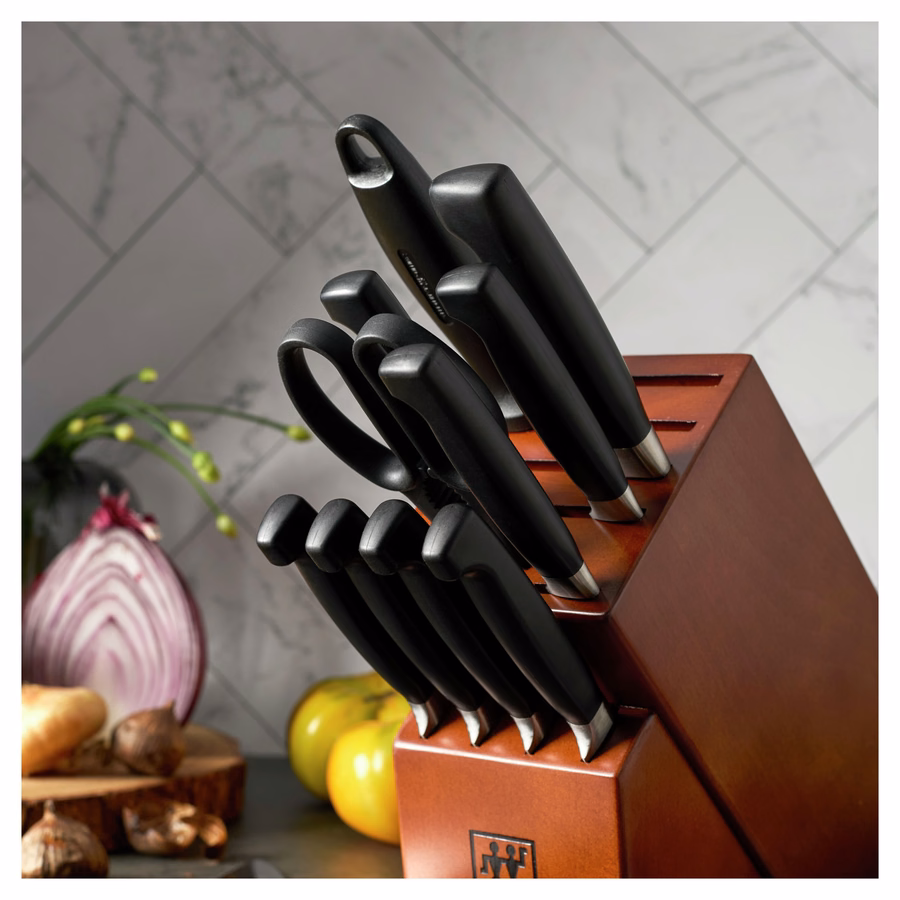 12-pc, Knife block set, Walnut