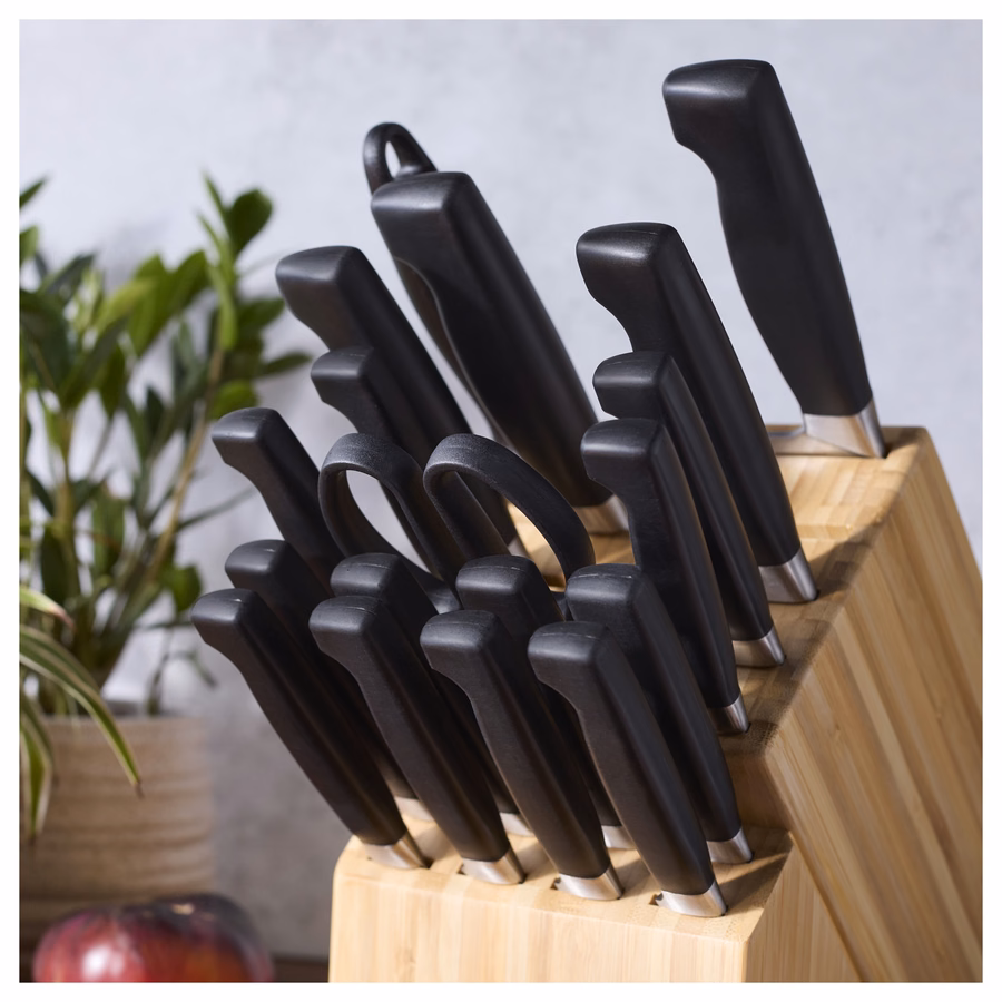 20-pc, Knife block set, Natural